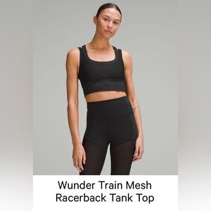 NWT Lululemon wunder train mesh raceback tank top